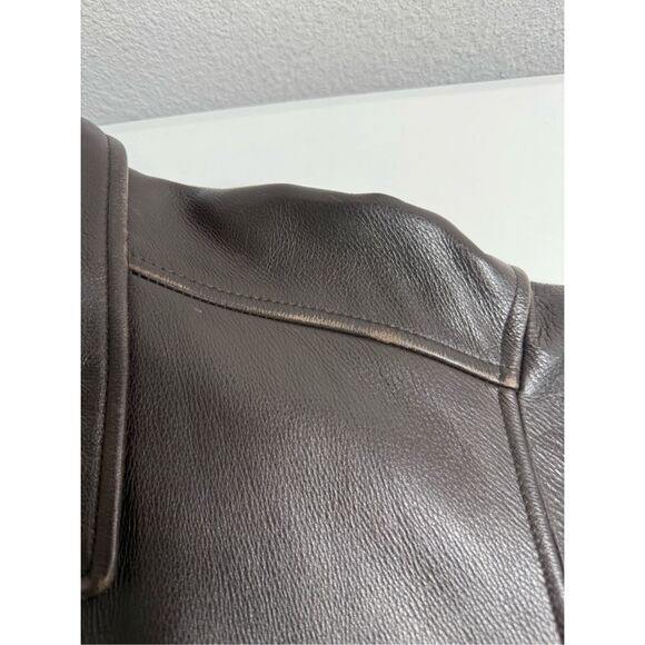 Vintage Eddie Bauer Men’s Stine Leather Bomber Jacket Brown Size M See Notes - Picture 14 of 16